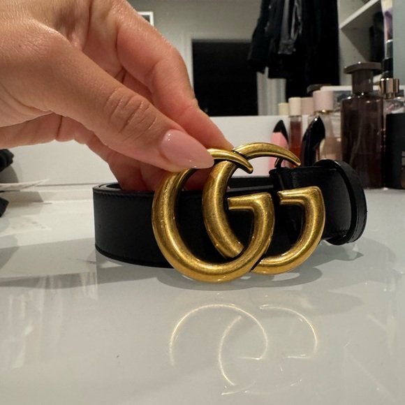 Gucci Black and Gold Belt